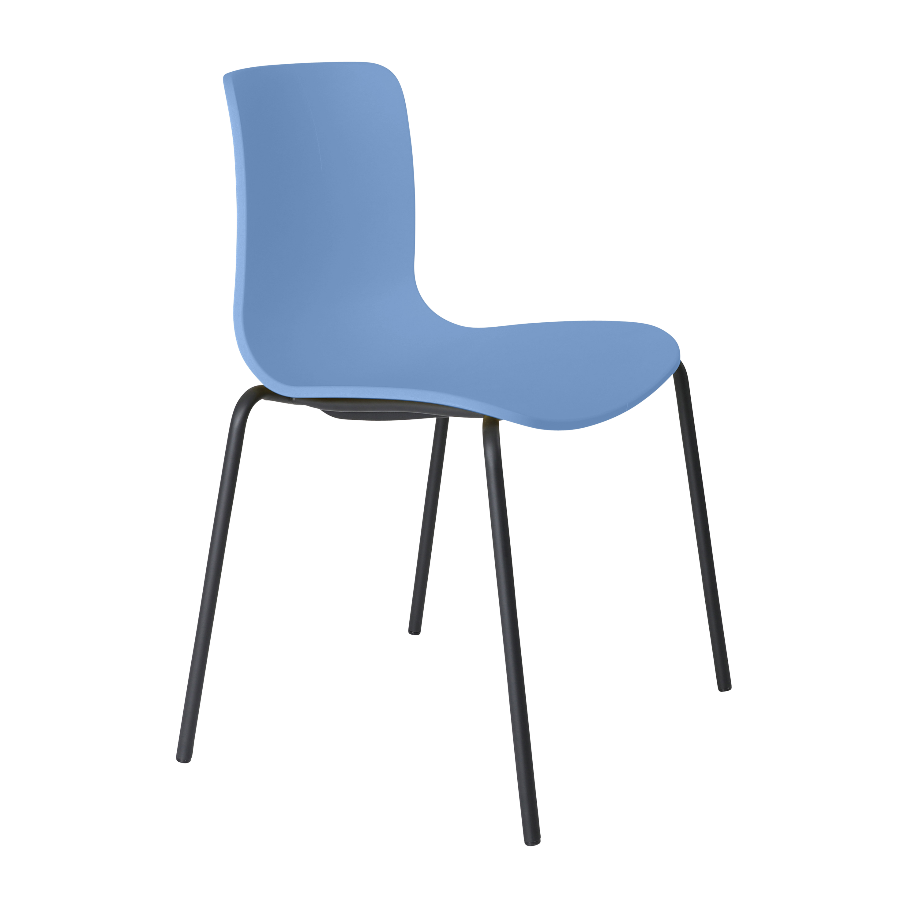 Acti Chair (Sky / 4-leg Black Powdercoat)